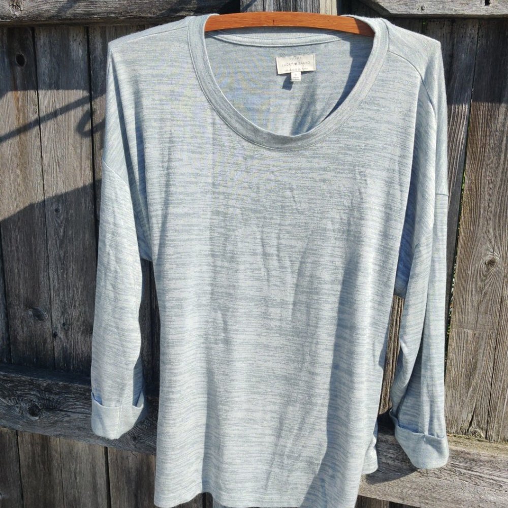 Lucky Brand Long Sleeve Tee Size Small Back Tie